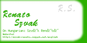 renato szvak business card